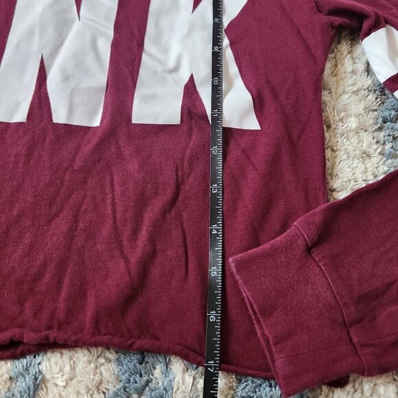 PINK Victoria’s Secret Long Sleeve Oversized Cropped Top || Small GUC - Picture 14 of 14